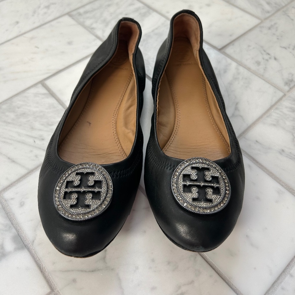 Tory Burch jeweled ballet flats -size 8